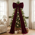 Oversized Velvet Christmas Tree Bow