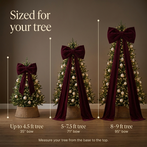 Oversized Velvet Christmas Tree Bow