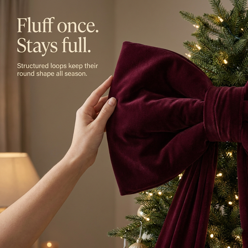 Oversized Velvet Christmas Tree Bow