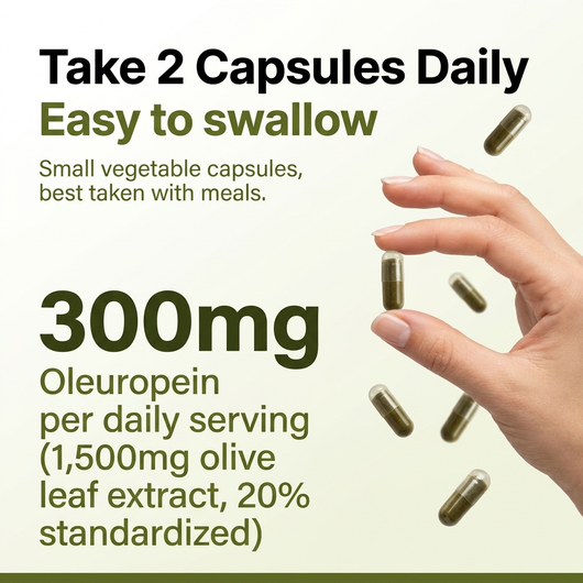 Olive Leaf Extract 1,500mg with 300mg Oleuropein