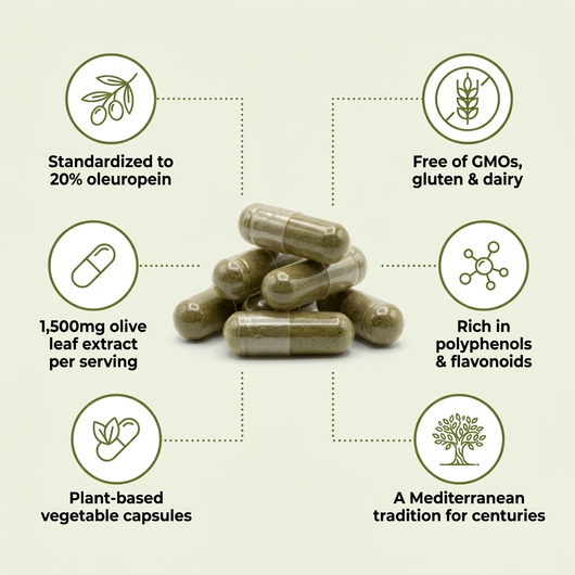 Olive Leaf Extract 1,500mg with 300mg Oleuropein